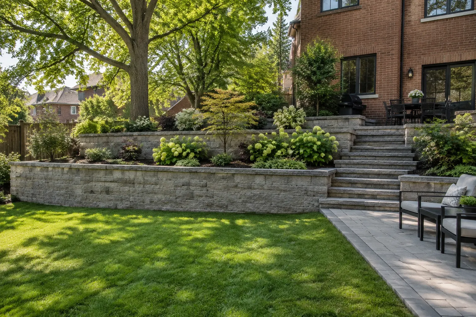 Best Retaining Wall for a Sloped Backyard