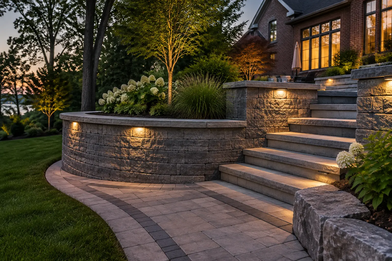 Interlocking Block retaining wall example