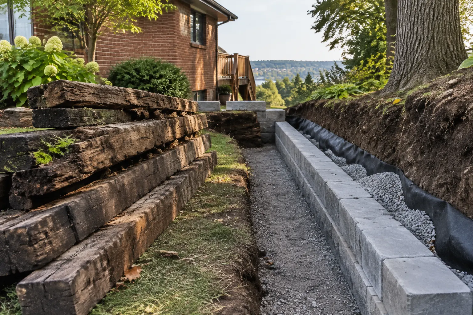 Replacing Timber & Railway-Tie Retaining Walls
