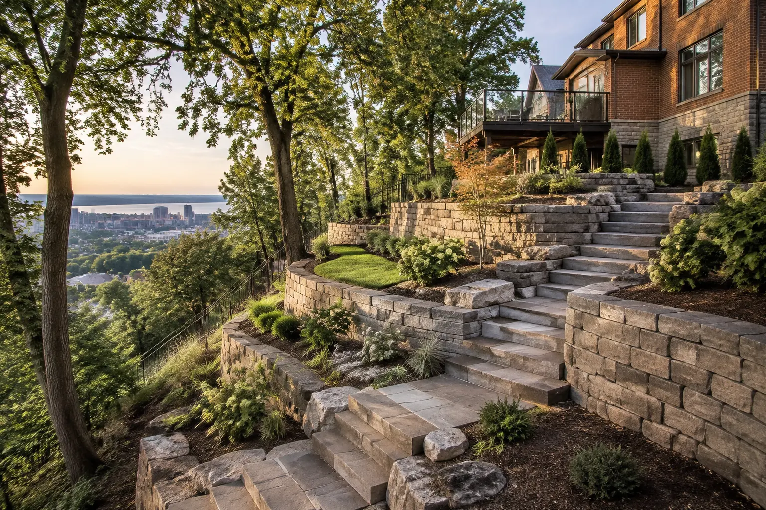 Retaining wall construction in Hamilton