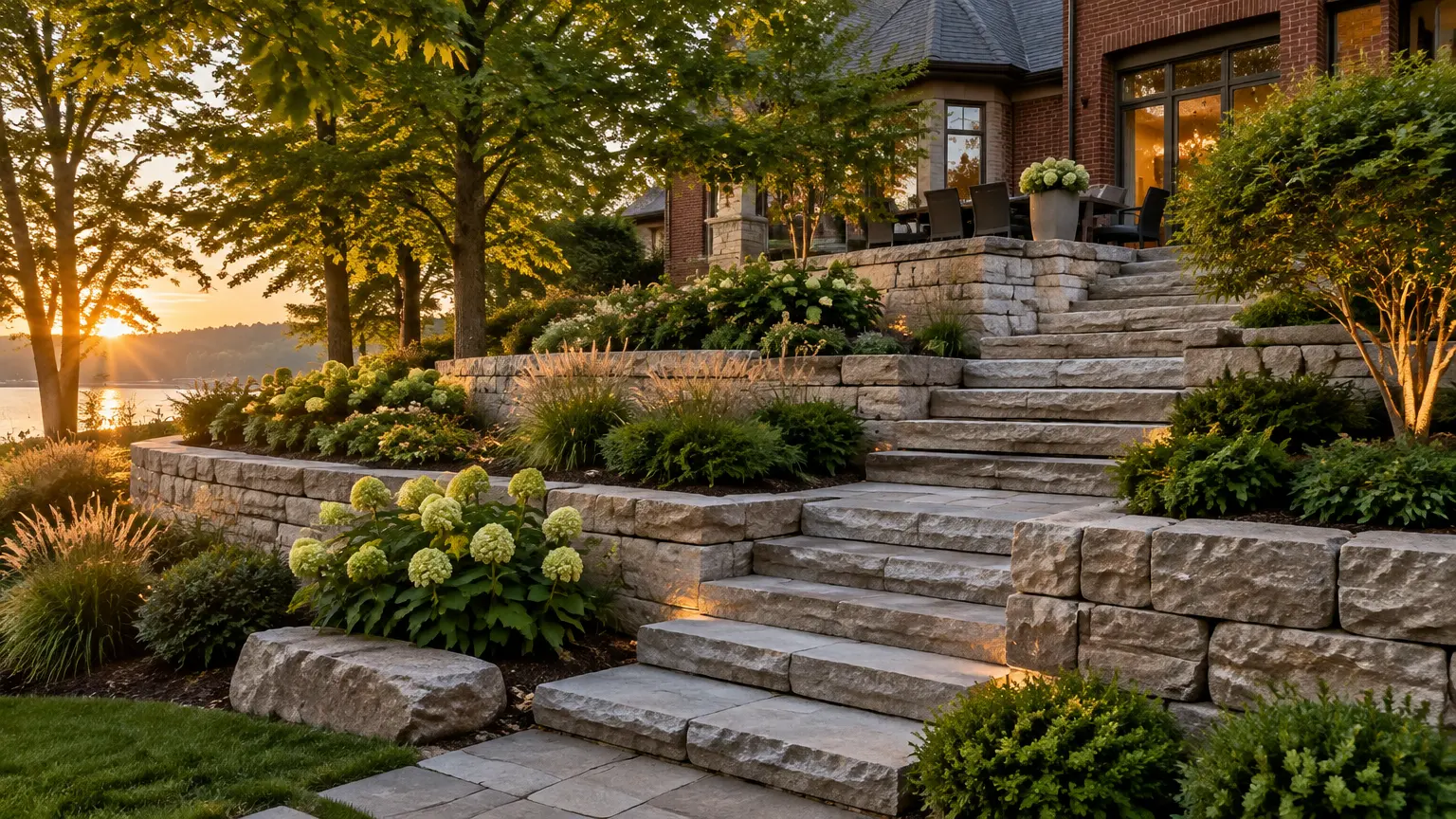 Retaining Wall Contractors in Hamilton, Burlington & Oakville built by Antoine Landscape Contractors